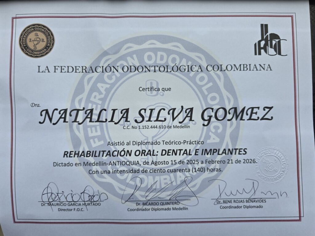 Diploma rehabilitación sobre implantes